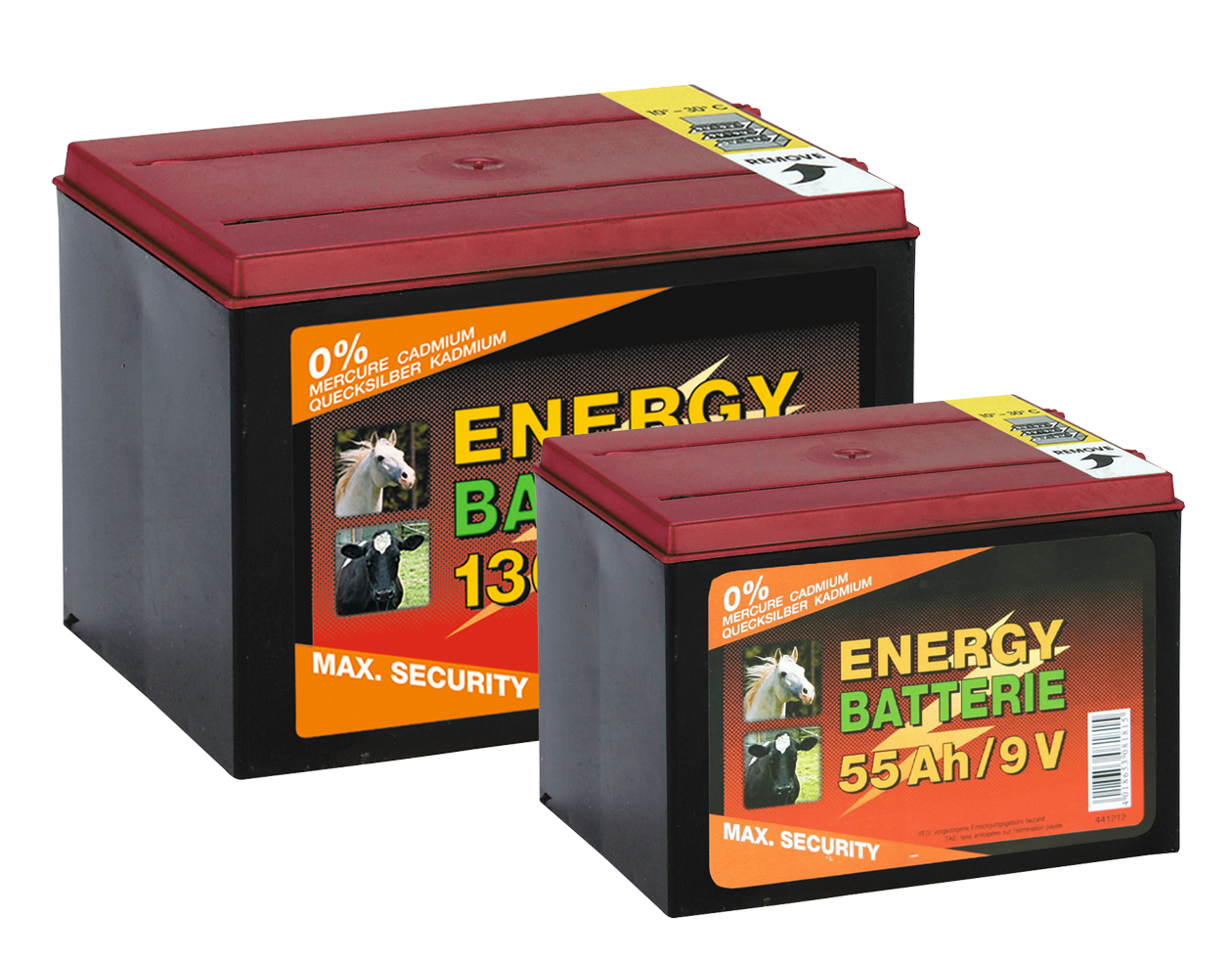 Batterij EG super 9V / 55Ah (H11,5 x L16,5 x B11,2 cm) 130 Ah
