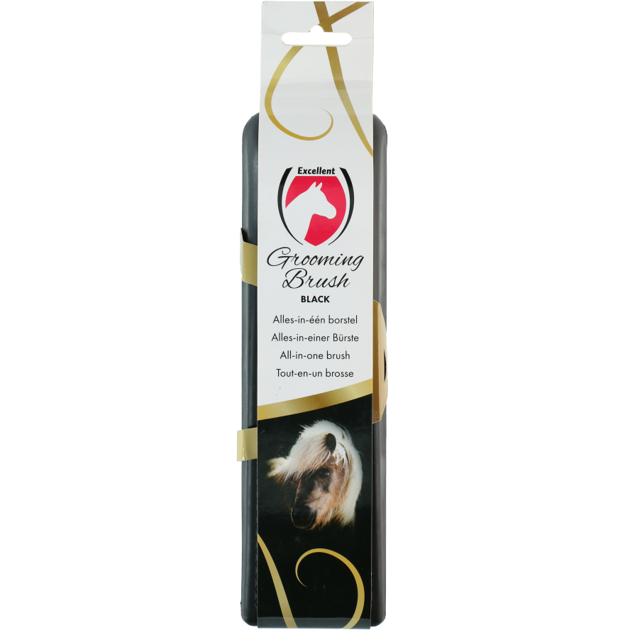 Excellent Horse Grooming Brush L Zwart