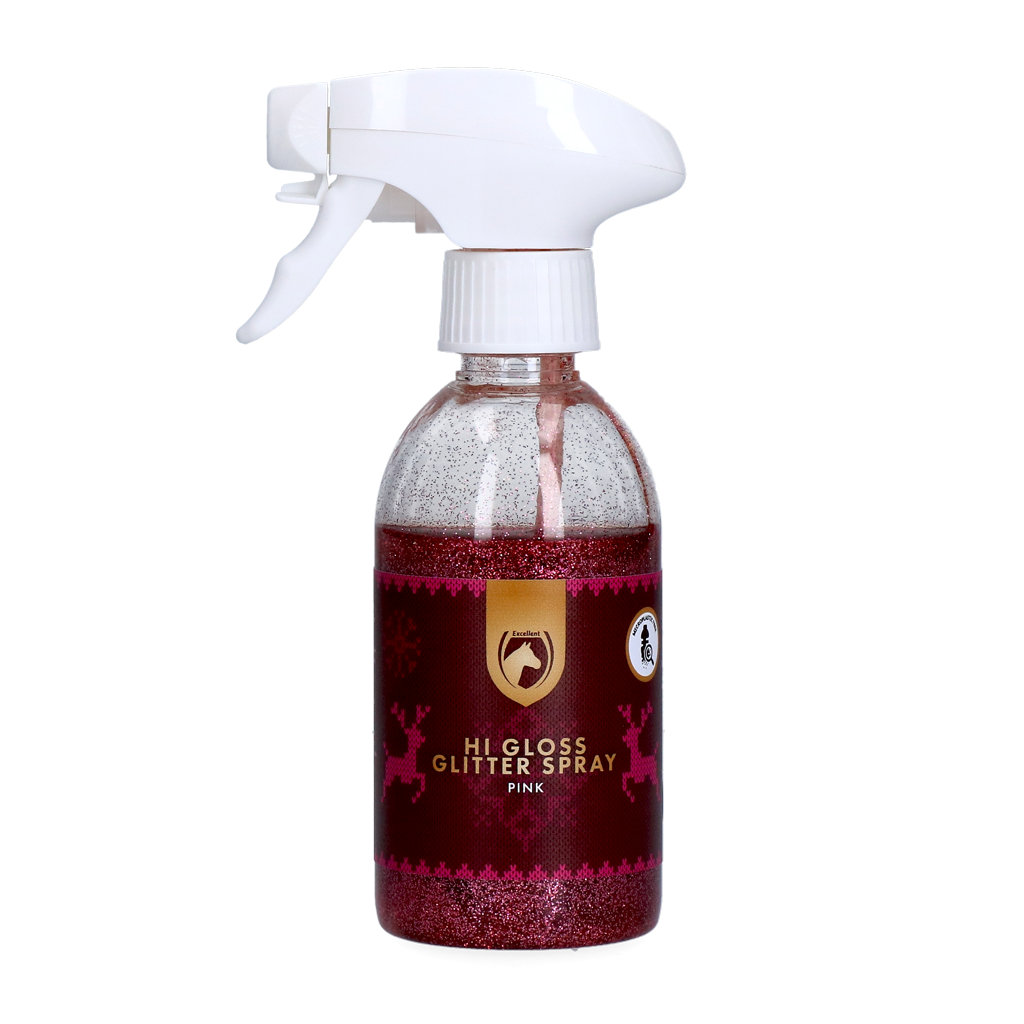 Excellent Horse Christmas Hi Gloss Glitter Spray Roze 250 ml
