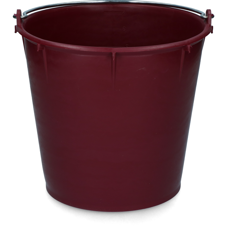Emmer 7 l met beugel Bordeaux rood