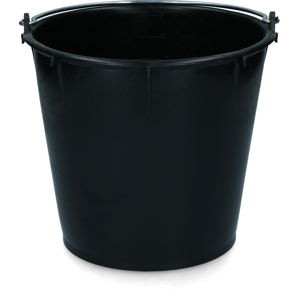 Emmer 7 l met beugel Zwart