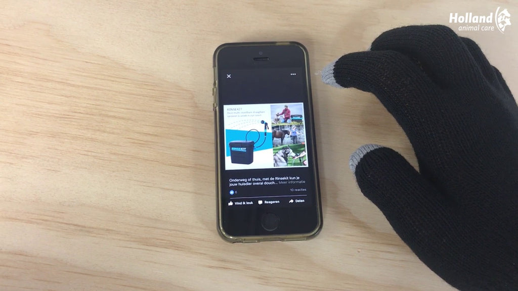 Rijhandschoen Magic Touch zwart 1size4all