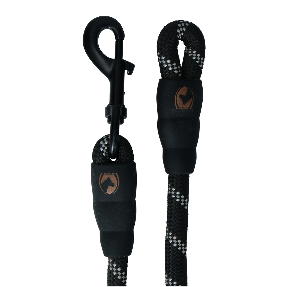 Halstertouw Exclusive Reflective Zwart