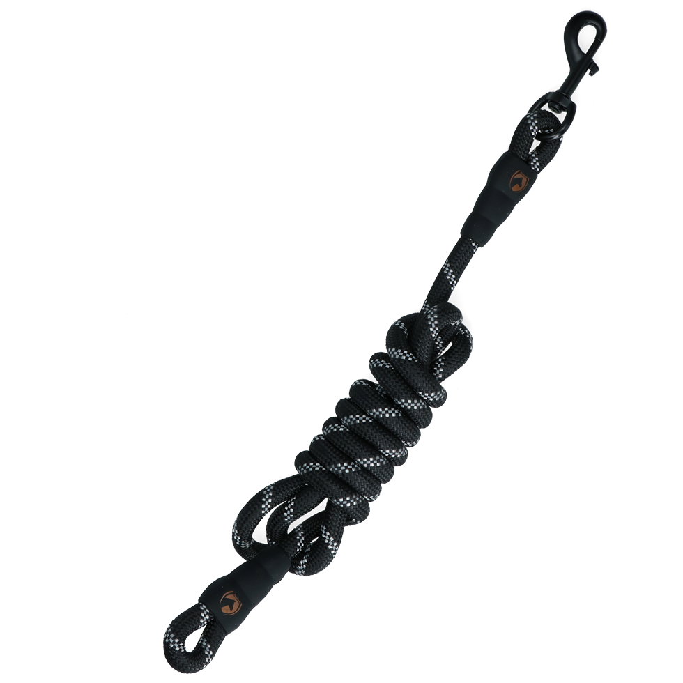 Halstertouw Exclusive Reflective Zwart