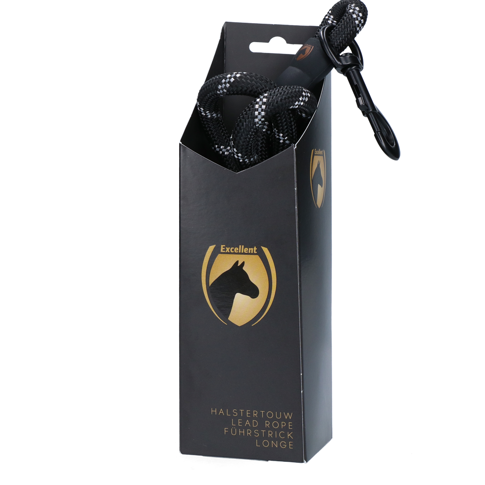 Halstertouw Exclusive Reflective Zwart