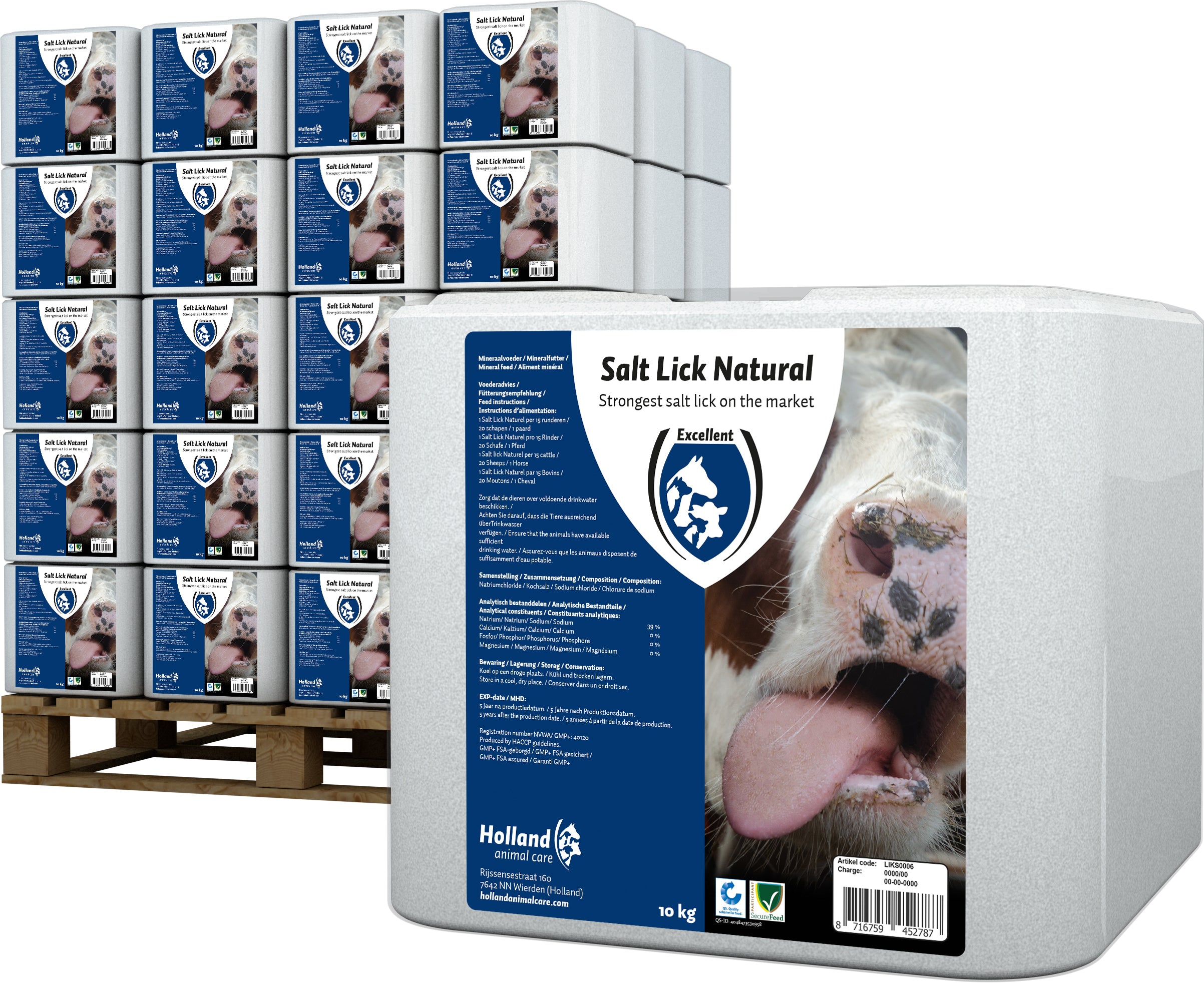 Excellent Liksteen Naturel voor alle dieren 10 kg