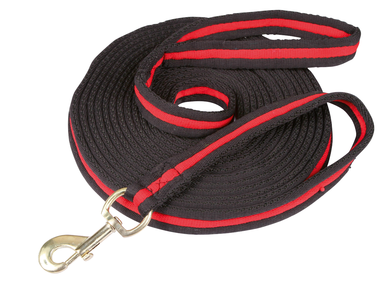 Longeerlijn zwart soft 8 meter Rood