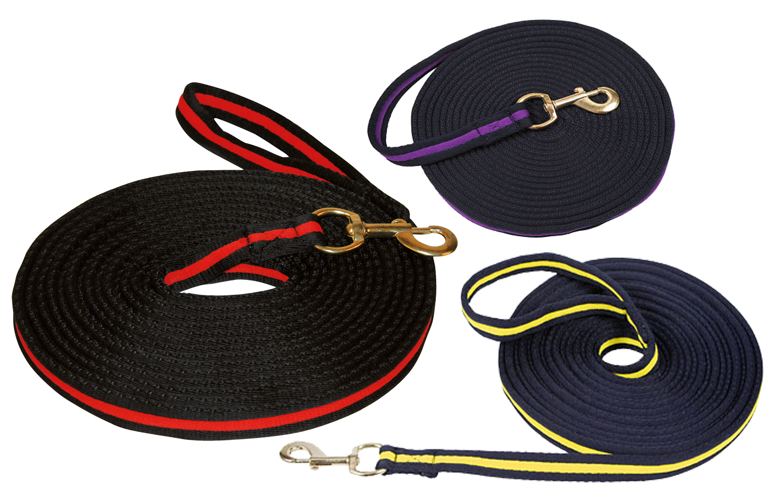 Longeerlijn zwart soft 8 meter Rood