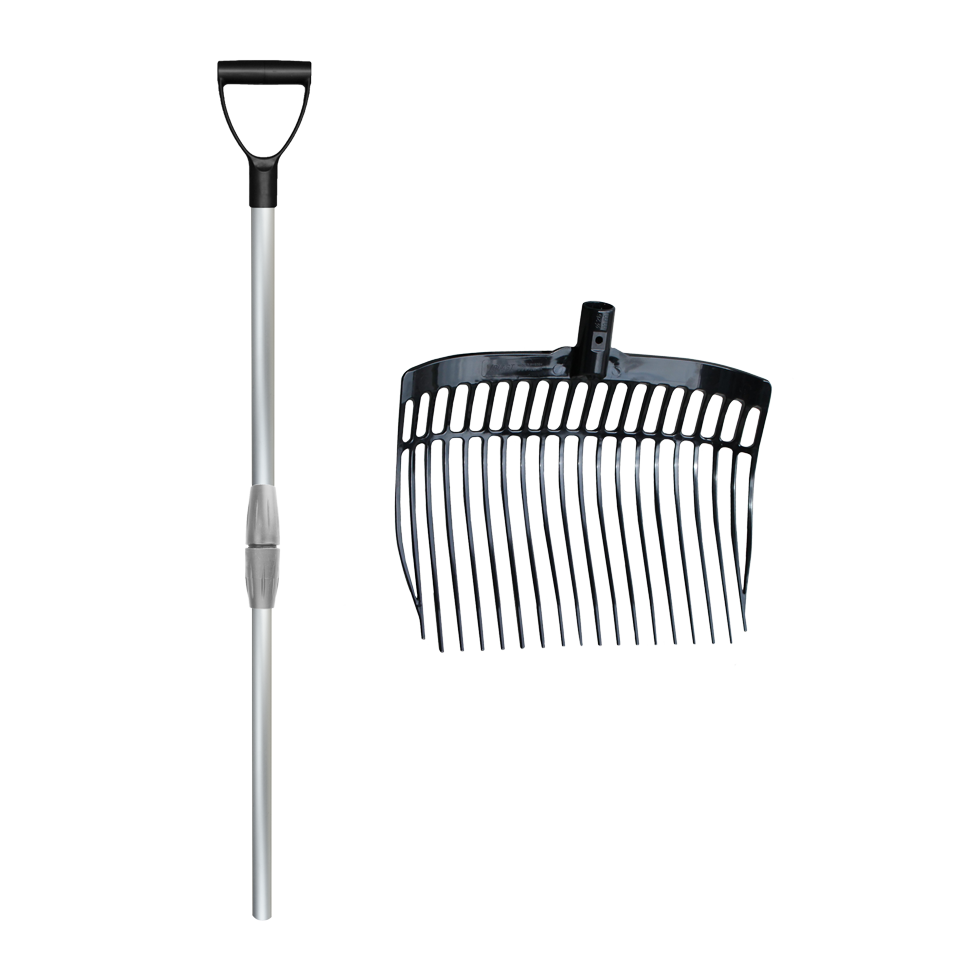 Mestvork met steel Zwart