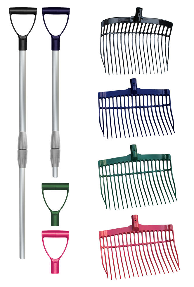 Mestvork met steel Blauw