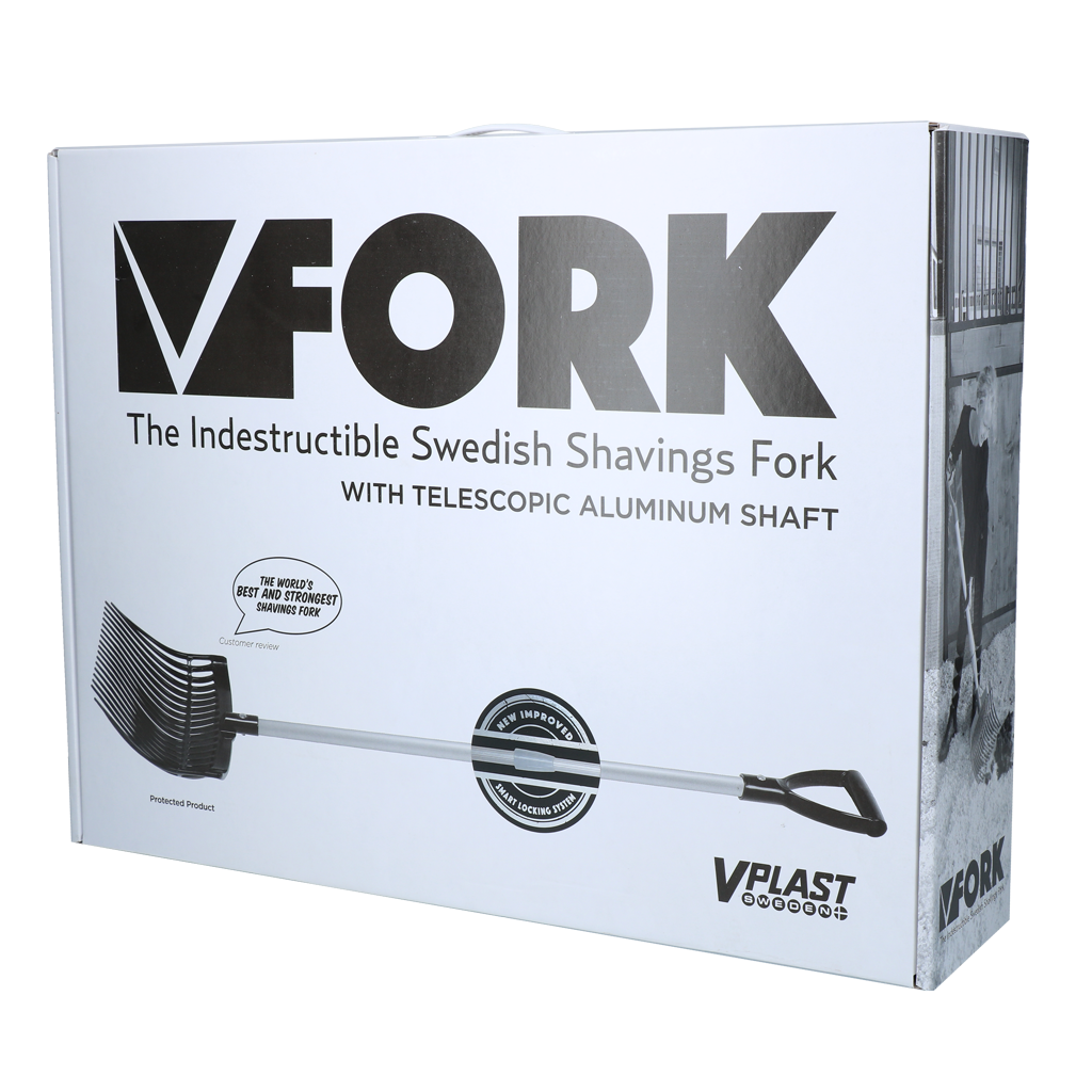 Mestvork met steel Zwart