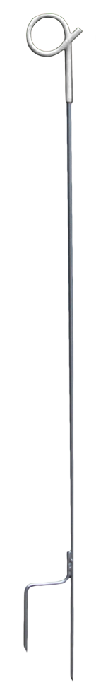 Instappaal 110 cm rond veerstalen + krul Wit